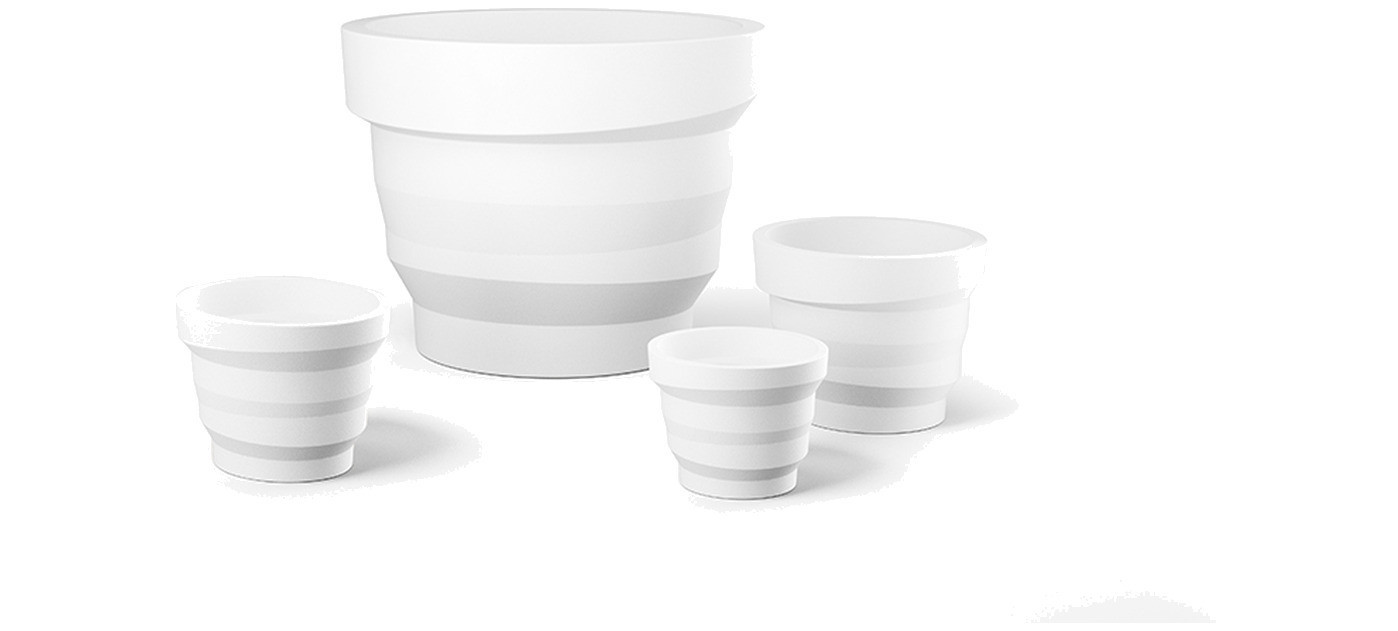 Plust Rebelot pot, C2 white