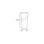 Plust Saving/Space/Vase vaso, misure