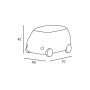 Plust Van, ruote in plastica, misure