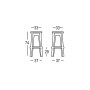 Plust Frozen square stool, dimensions