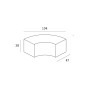 Plust Twist bench, dimensions