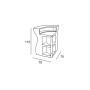 Plust Bartolomeo corner, dimensions