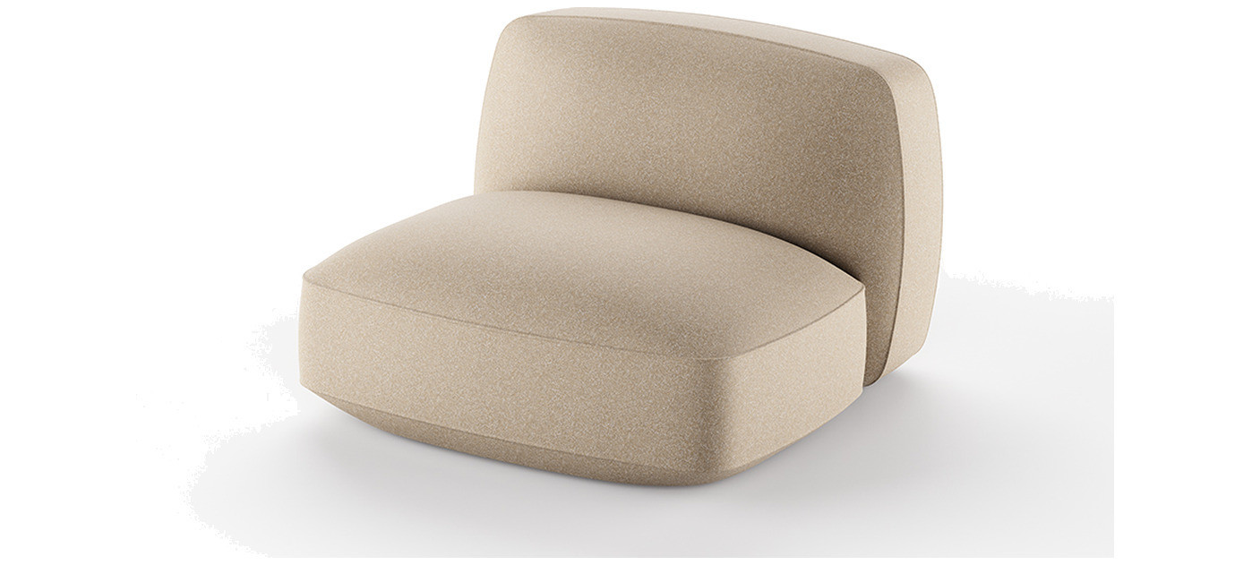 Plust Softer Sessel, U4 Stone
