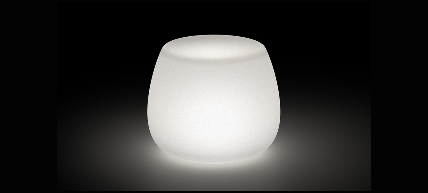 Plust Boom low stool, U1 White Light
