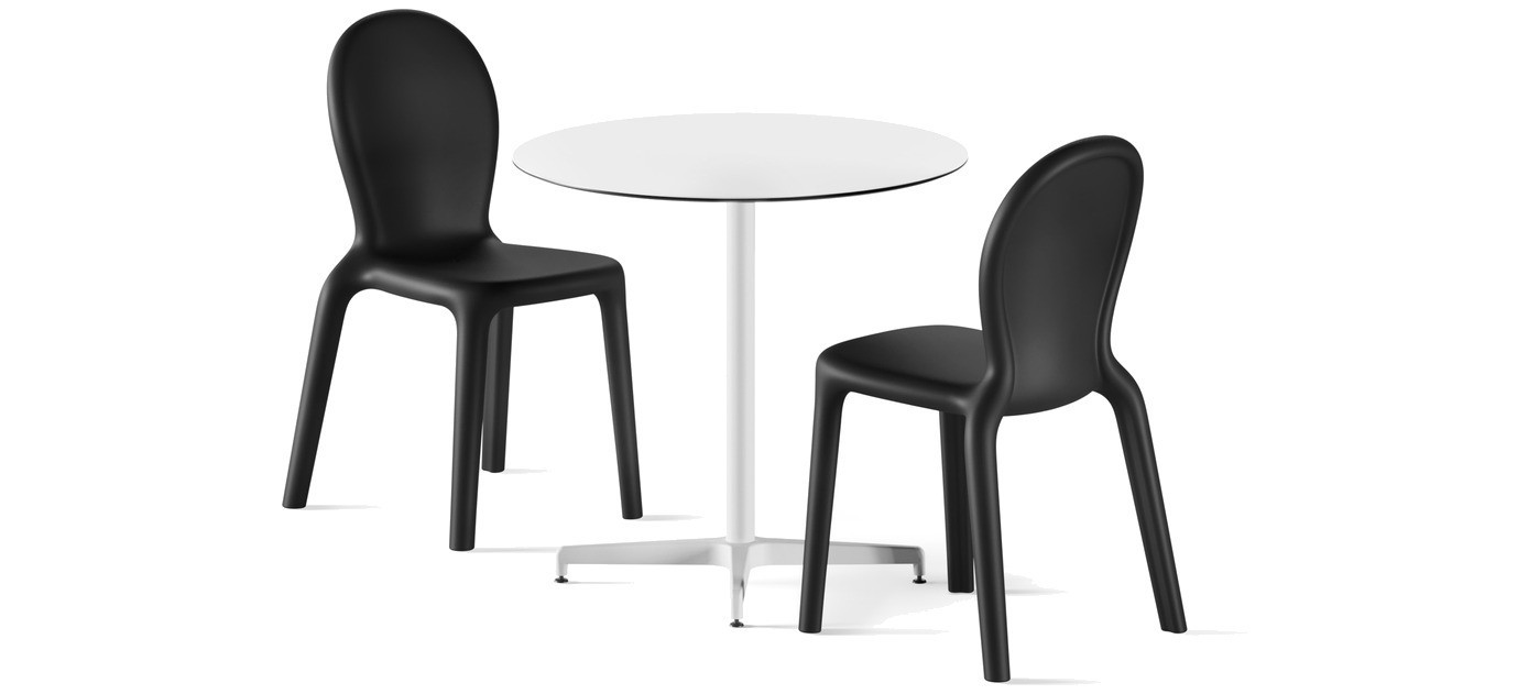 Plust Table kovinsko podnožje mize, bela