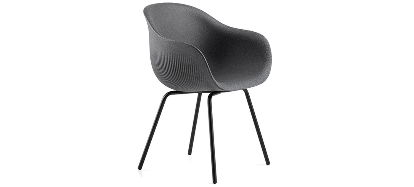 Plust Fade chair with metal legs, S4 Granite