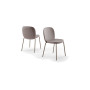 Plust Fade sedia impilabile con gambe in metallo, V7 Creta