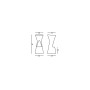 Plust Fade bar stool, dimensions