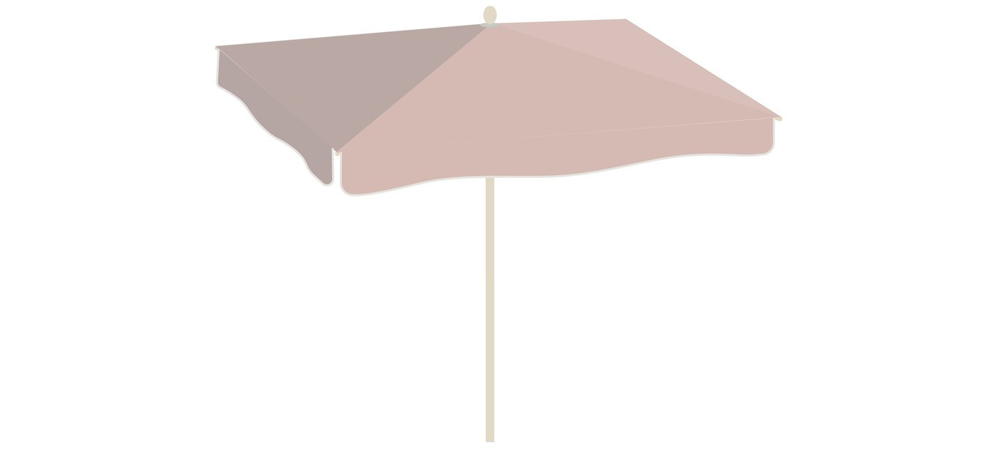 Nata UX Roman ombrellone, 230 x 230 cm o R 280 cm