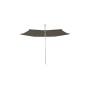 Infina šestkoten senčnik, R300 cm z zaščitnim prekrivalom, Luksiran aluminij, Solidum Taupe