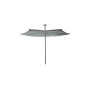 Infina hexagonal umbrella, R300 cm with protection cover, Black RAL 9005, Sunbrella Flanelle