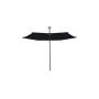 Infina hexagonal umbrella, R300 cm with protection cover, Black RAL 9005, Sunbrella Black