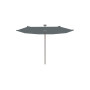 Infina hexagonal umbrella, R300 cm with protection cover, Bronze (ref. RAL 8014), Sunbrella Flanelle