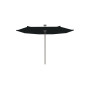 Infina hexagonal umbrella, R300 cm with protection cover, Bronze (ref. RAL 8014), Sunbrella Black