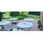 Infina hexagonal umbrella, R300 cm with protection cover, setting 3