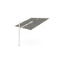 Spectra Straight umbrella, 300 x 300 cm, White, Solidum Grey