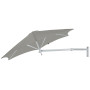 Paraflex WALL runder Sonnenschirm, R270 cm mit NEO-Arm und Wandhalterung, Eloxiertes Aluminium, Solidum Grey