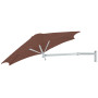 Paraflex WALL runder Sonnenschirm, R270 cm mit NEO-Arm und Wandhalterung, Eloxiertes Aluminium, Terra