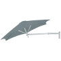 Paraflex WALL runder Sonnenschirm, R270 cm mit NEO-Arm und Wandhalterung, Eloxiertes Aluminium, Acqua