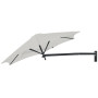 Paraflex WALL runder Sonnenschirm, R270 cm mit NEO-Arm und Wandhalterung, Schwarz RAL 9005, Solidum Canvas