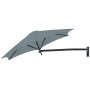 Paraflex WALL runder Sonnenschirm, R270 cm mit NEO-Arm und Wandhalterung, Schwarz RAL 9005, Acqua