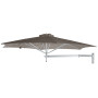 Paraflex WALL runder Sonnenschirm, R300 cm mit NEO-Arm und Wandhalterung, Eloxiertes Aluminium, Solidum Taupe