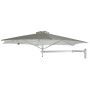 Paraflex WALL runder Sonnenschirm, R300 cm mit NEO-Arm und Wandhalterung, Eloxiertes Aluminium, Solidum Grey
