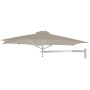 Paraflex WALL ombrellone rotondo, R300 cm con braccio NEO e supporto a parete, Alluminio anodizzato, Avena