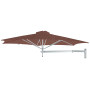 Paraflex WALL round umbrella, R300 cm with NEO arm and wall mount, Anodized aluminium, Terra
