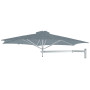 Paraflex WALL round umbrella, R300 cm with NEO arm and wall mount, Anodized aluminium, Acqua