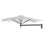 Paraflex WALL runder Sonnenschirm, R300 cm mit NEO-Arm und Wandhalterung, Schwarz RAL 9005, Solidum Canvas