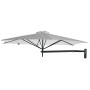 Paraflex WALL runder Sonnenschirm, R300 cm mit NEO-Arm und Wandhalterung, Schwarz RAL 9005, Sunbrella Marble