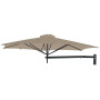 Paraflex WALL round umbrella, R300 cm with NEO arm and wall mount, Black RAL 9005, Sunbrella Sand