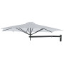 Paraflex WALL runder Sonnenschirm, R300 cm mit NEO-Arm und Wandhalterung, Schwarz RAL 9005, Lin