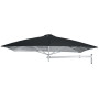 Paraflex WALL kvadraten senčnik, 230 x 230 cm z NEO roko in stenskim nosilcem, Luksiran aluminij, Sunbrella Black