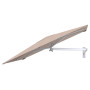 Paraflex WALL quadratischer Sonnenschirm, 230 x 230 cm mit NEO-Arm und Wandhalterung, Eloxiertes Aluminium, Nectar