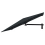 Paraflex WALL kvadraten senčnik, 230 x 230 cm z NEO roko in stenskim nosilcem, Črna RAL 9005, Sunbrella Black