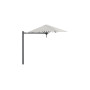 Paraflex MONO runder Sonnenschirm, R270 cm mit NEO Arm und Stange, Schwarz RAL 9005, Solidum Canvas