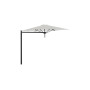 Paraflex MONO okrugli suncobran, R300 cm, s NEO rukom i stupom, Crna RAL 9005, Solidum Canvas