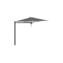Paraflex MONO okrogel senčnik, R300 cm z NEO roko in stebrom, Črna RAL 9005, Sunbrella Flanelle