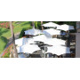 Paraflex MONO square umbrella, 200 x 200 cm with NEO arm and pole, setting