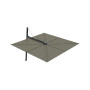 Versa PX square umbrella, 300 x 300 cm, Black RAL 9005, Solidum Taupe