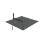 Versa PX ombrellone quadrato, 300 x 300 cm, Nero RAL 9005, Sunbrella Flanelle