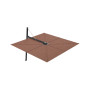 Versa PX ombrellone quadrato, 300 x 300 cm, Nero RAL 9005, Terra