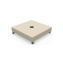 Mobile tile base L with cover and wheels, 89 x 89 x 22 cm (tiles not included), Beige Limestone (ref. RAL 1013)