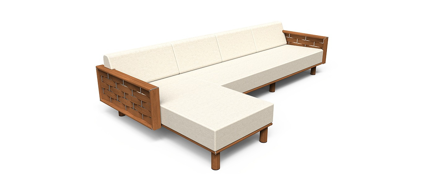 Tuuci Luma divano con chaise longue sinistra