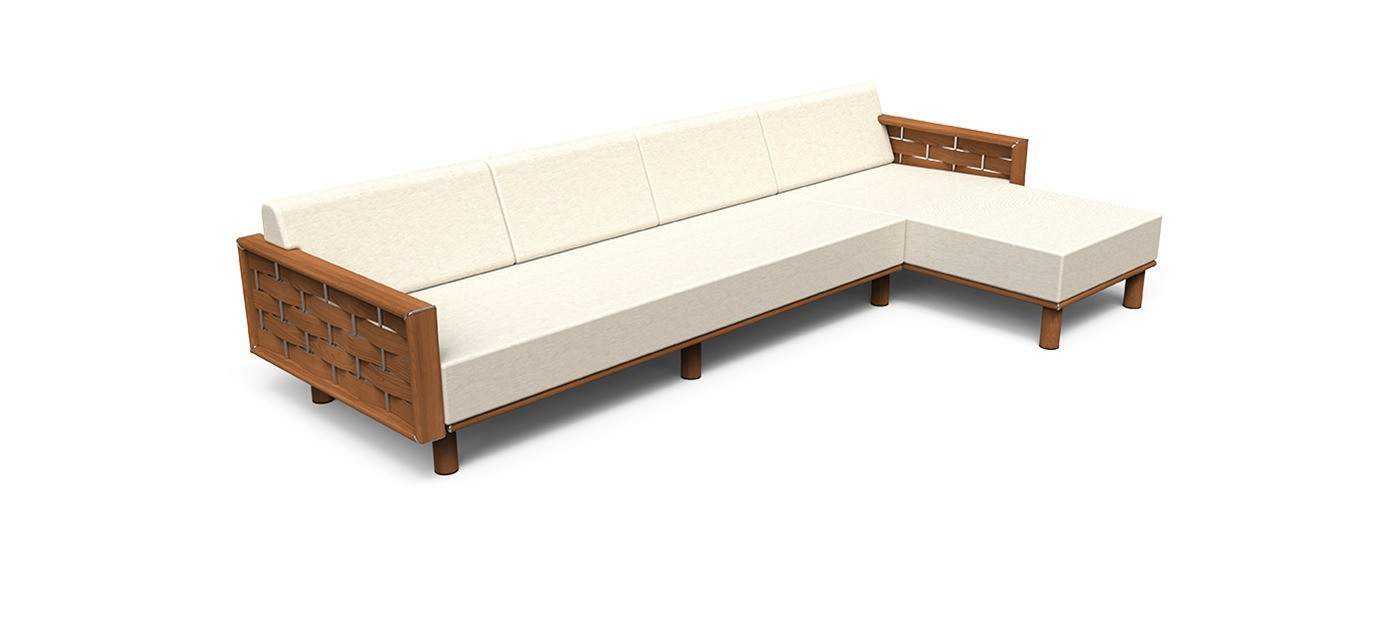 Tuuci Luma Sofa mit rechter Chaiselongue
