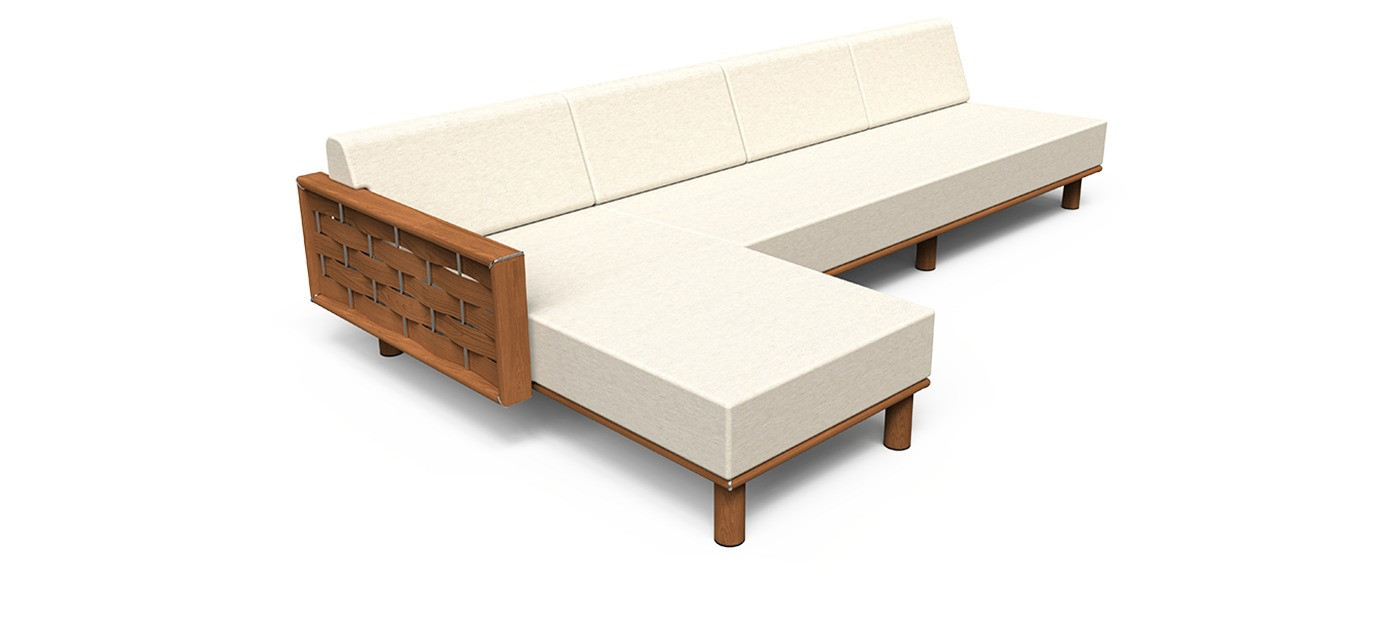 Tuuci Luma modulo con chaise longue sinistra