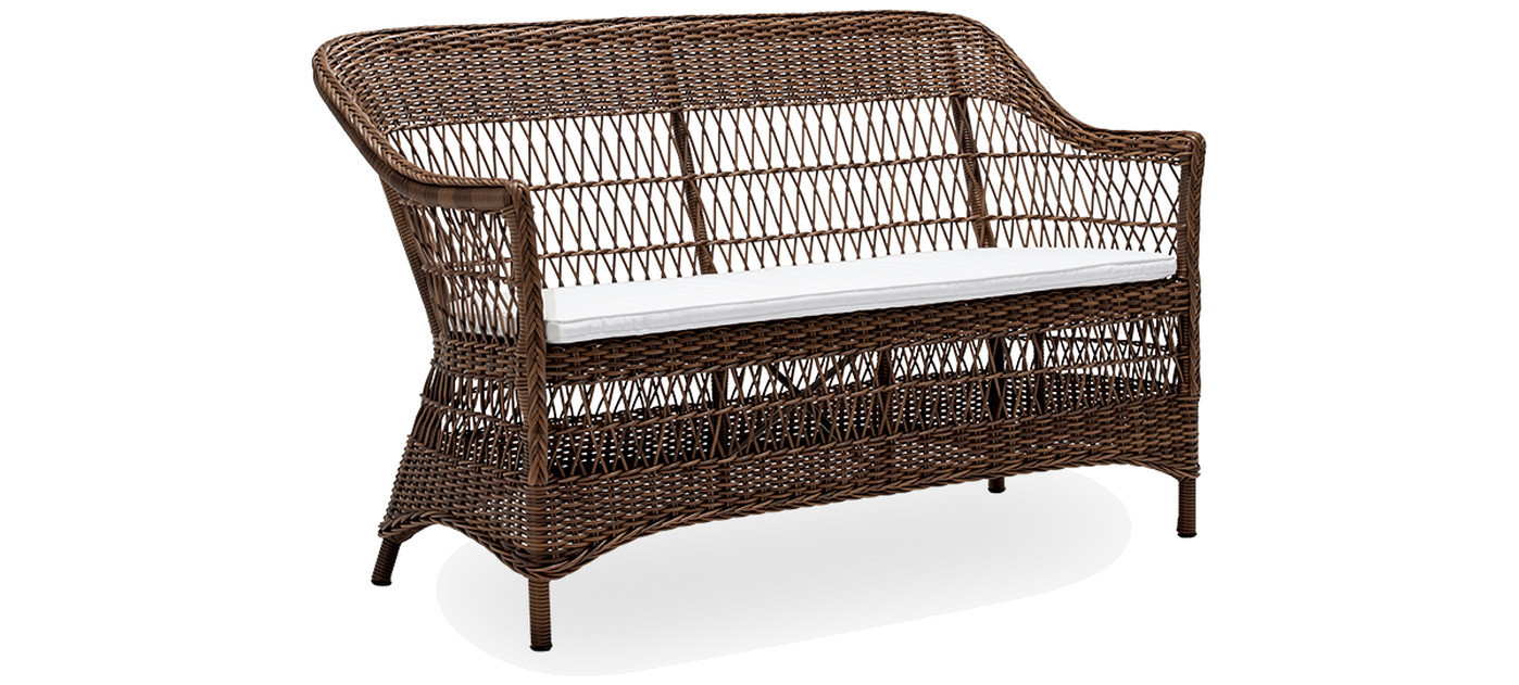 Sika-Design Charlot Exterior 2-Sitzer-Sofa, Braun (ALU)