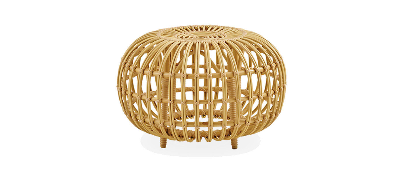 Sika-Design Franco Albini Exterior otoman, Prirodna (ALU), mala (širina 55 cm)